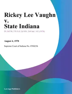 rickey lee vaughn v. state indiana book cover image