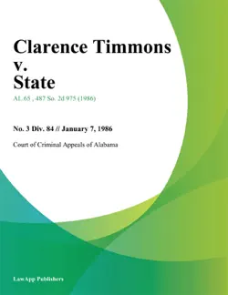 clarence timmons v. state imagen de la portada del libro