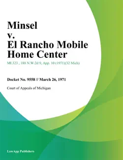 minsel v. el rancho mobile home center book cover image
