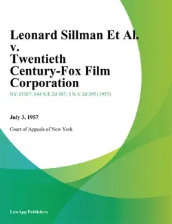 leonard sillman et al. v. twentieth century-fox film corporation book cover image