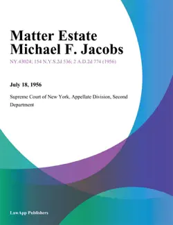 matter estate michael f. jacobs book cover image