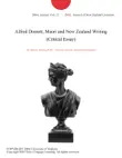 Alfred Domett, Maori and New Zealand Writing (Critical Essay) sinopsis y comentarios