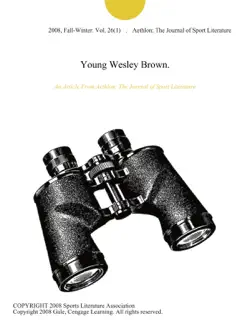 young wesley brown. imagen de la portada del libro