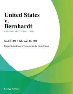 united states v. bernhardt book cover image