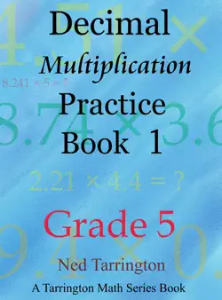 decimal multiplication practice book 1, grade 5 book cover image