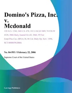 dominos pizza, inc. v. mcdonald imagen de la portada del libro