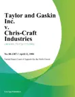 Taylor And Gaskin Inc. V. Chris-Craft Industries synopsis, comments