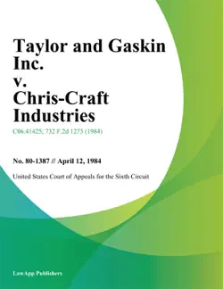 taylor and gaskin inc. v. chris-craft industries book cover image