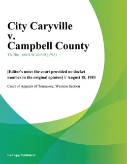 city caryville v. campbell county book cover image