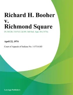 richard h. booher v. richmond square imagen de la portada del libro