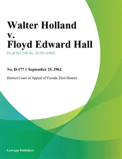 walter holland v. floyd edward hall book cover image