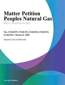 matter petition peoples natural gas book cover image