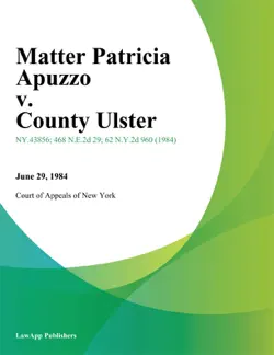 matter patricia apuzzo v. county ulster imagen de la portada del libro