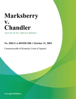 marksberry v. chandler book cover image