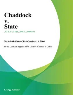 chaddock v. state book cover image