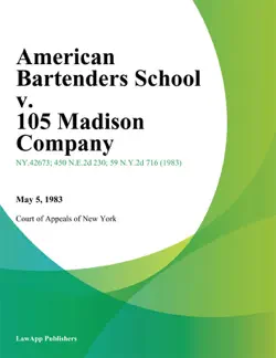 american bartenders school v. 105 madison company book cover image