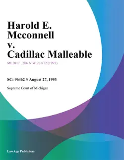 harold e. mcconnell v. cadillac malleable book cover image