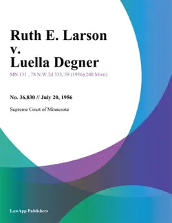 ruth e. larson v. luella degner book cover image
