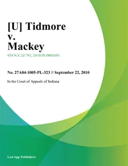 tidmore v. mackey book cover image