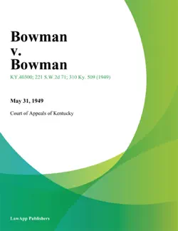bowman v. bowman book cover image