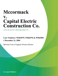 mccormack v. capital electric construction co. book cover image