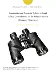 Immigration and Domestic Politics in South Africa: Contradictions of the Rainbow Nation (Company Overview) sinopsis y comentarios
