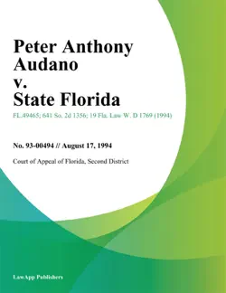 peter anthony audano v. state florida book cover image