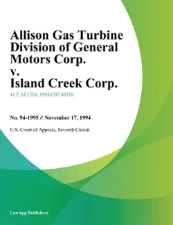 allison gas turbine division of general motors corp. v. island creek corp. book cover image