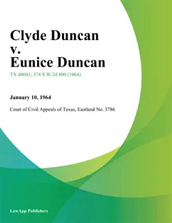 clyde duncan v. eunice duncan book cover image