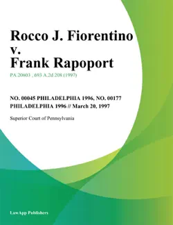rocco j. fiorentino v. frank rapoport book cover image