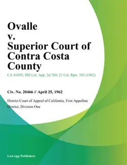 ovalle v. superior court of contra costa county book cover image
