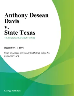 anthony desean davis v. state texas book cover image