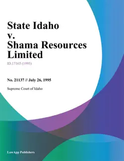 state idaho v. shama resources limited imagen de la portada del libro