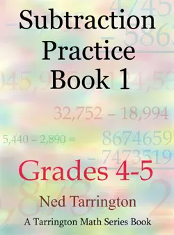 subtraction practice book 1, grades 4-5 book cover image