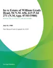 In Re Estate of William Grady Head synopsis, comments