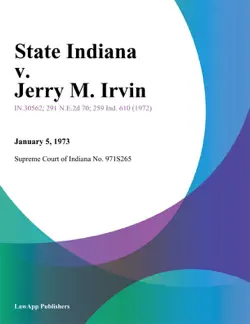 state indiana v. jerry m. irvin book cover image