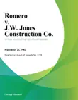 Romero V. J.W. Jones Construction Co. synopsis, comments
