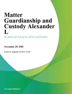matter guardianship and custody alexander l. book cover image