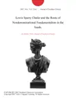 Lewis Sperry Chafer and the Roots of Nondenominational Fundamentalism in the South. synopsis, comments