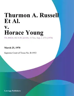 thurmon a. russell et al. v. horace young book cover image