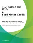 T. J. Nelson and Wife v. Ford Motor Credit synopsis, comments