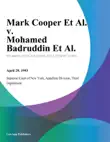 Mark Cooper Et Al. v. Mohamed Badruddin Et Al. synopsis, comments