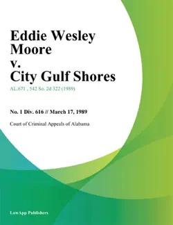 eddie wesley moore v. city gulf shores book cover image
