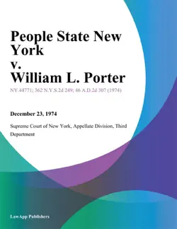 people state new york v. william l. porter book cover image