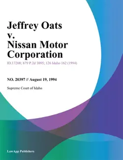 jeffrey oats v. nissan motor corporation book cover image