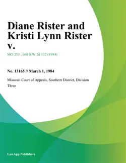 diane rister and kristi lynn rister v. book cover image