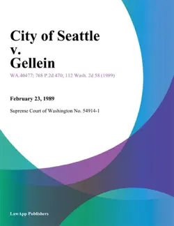 city of seattle v. gellein imagen de la portada del libro