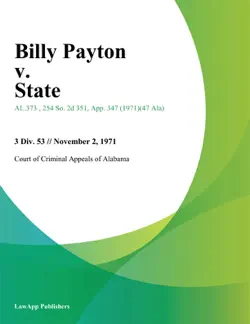 billy payton v. state book cover image