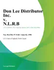 Don Lee Distributor Inc. v. N.L.R.B. synopsis, comments