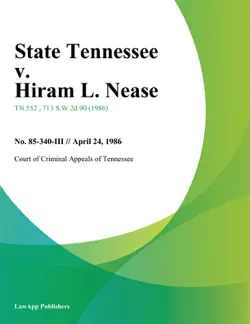 state tennessee v. hiram l. nease book cover image